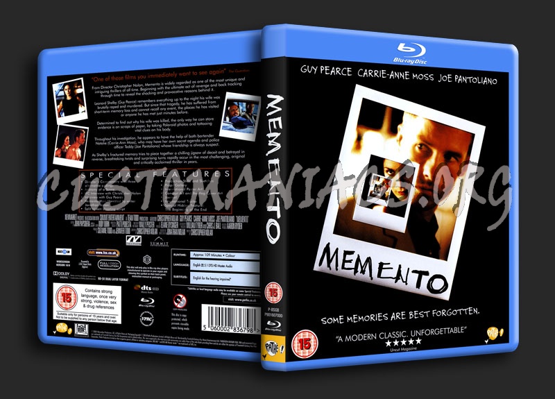 Memento blu-ray cover