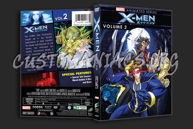 X-Men Animated Series Volume 2 dvd cover