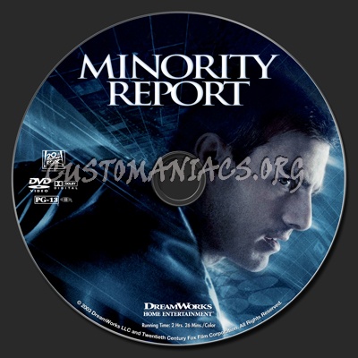 Minority Report dvd label