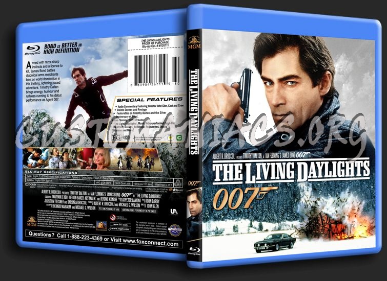 James Bond: The Living Daylights blu-ray cover