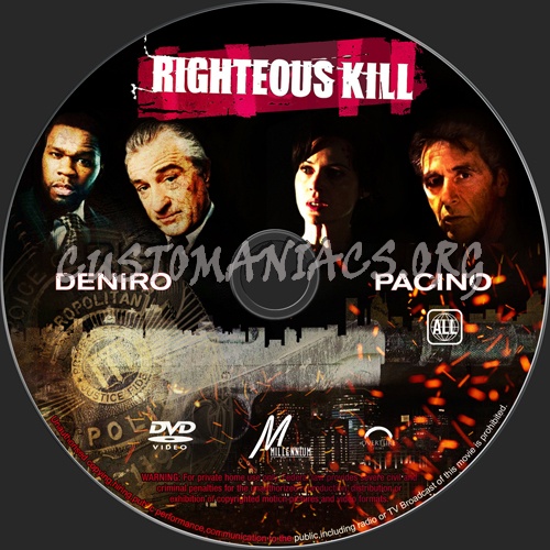 Righteous Kill dvd label