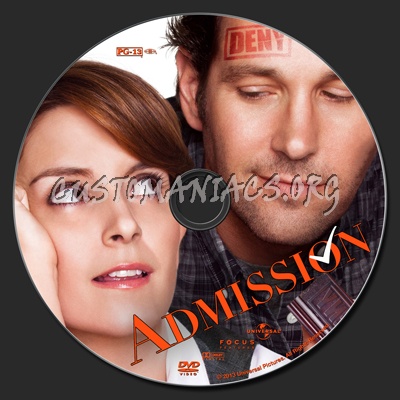 Admission dvd label