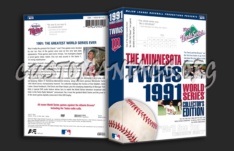 1991 World Series Minnesota Twins Collector's Edition dvd cover