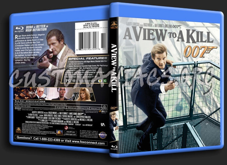 James Bond: A View to a Kill blu-ray cover