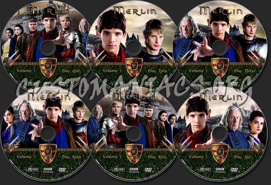 Merlin Series One dvd label