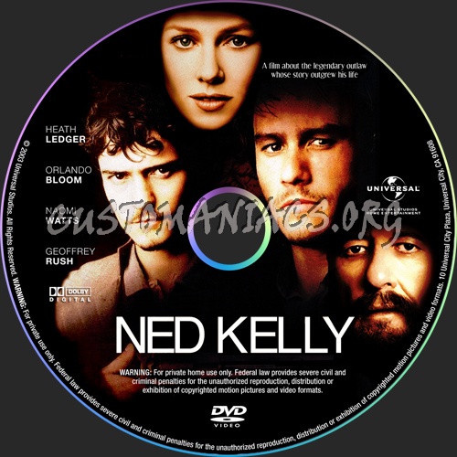Ned Kelly dvd label