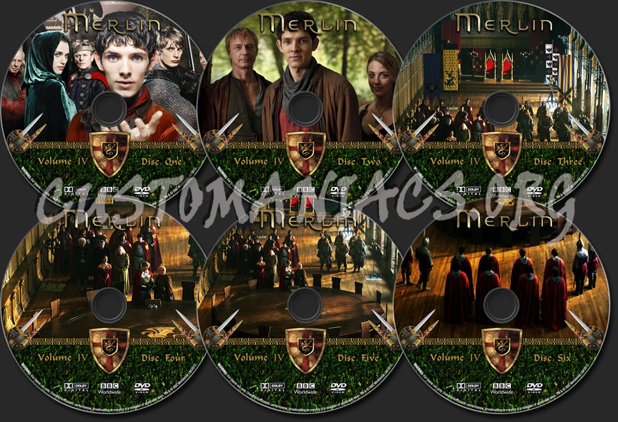 Merlin Series Four dvd label