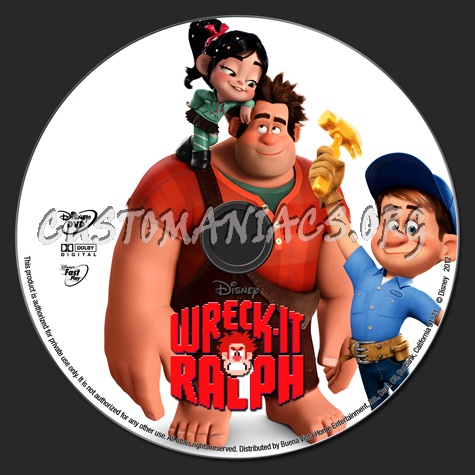 Wreck It Ralph dvd label