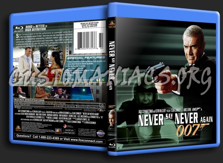 James Bond: Never Say Never Again blu-ray cover