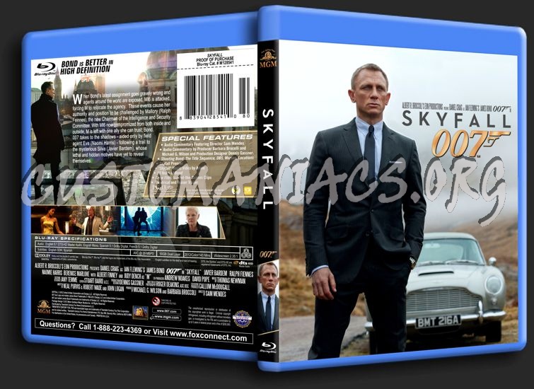 James Bond: Skyfall blu-ray cover