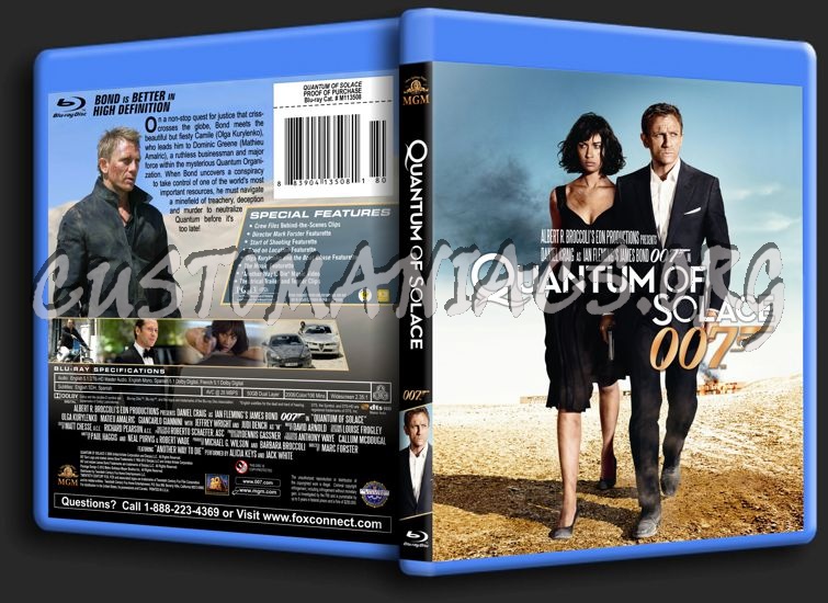 James Bond: Quantum of Solace blu-ray cover