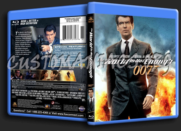 James Bond: The World is not Enough blu-ray cover