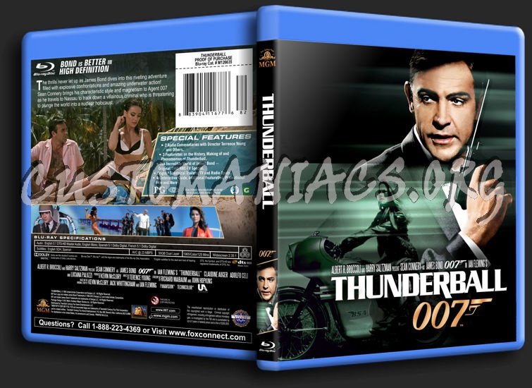 James Bond: Thunderball blu-ray cover