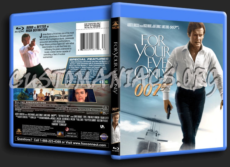 James Bond: For Your Eyes Only blu-ray cover