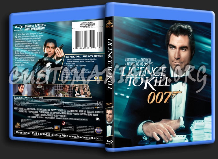 James Bond: Licence to Kill blu-ray cover