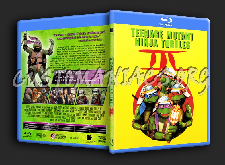 Teenage Mutant Ninja Turtles III blu-ray cover