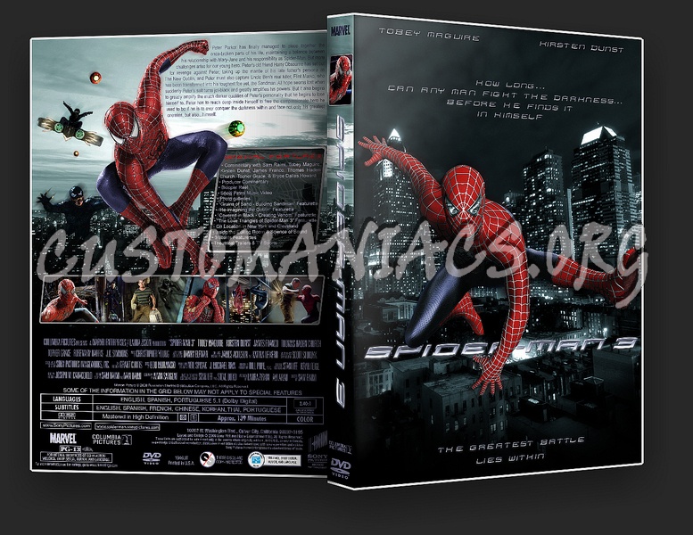 Spider-Man 3 dvd cover