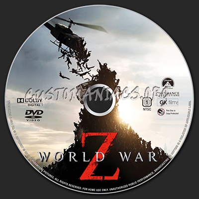 World War Z dvd label