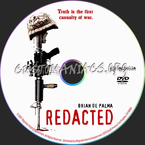 Redacted dvd label
