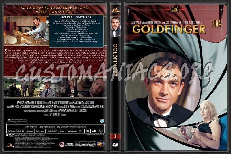 James Bond (007) Collection Goldfinger (3) dvd cover