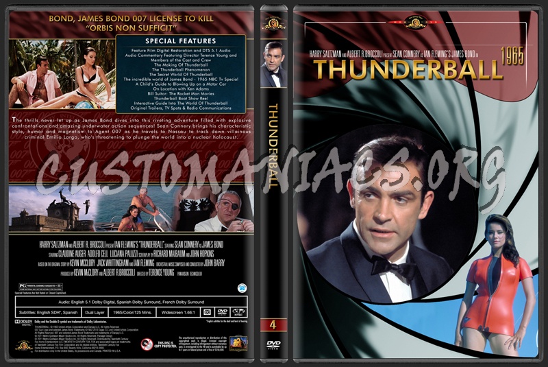 James Bond (007) Collection Thunderball (4) dvd cover