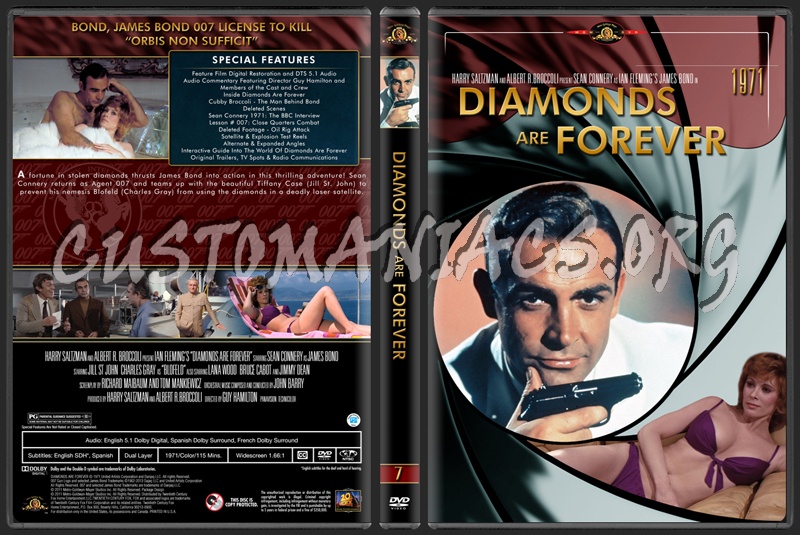 James Bond (007) Collection Diamonds Are Forever (7) dvd cover