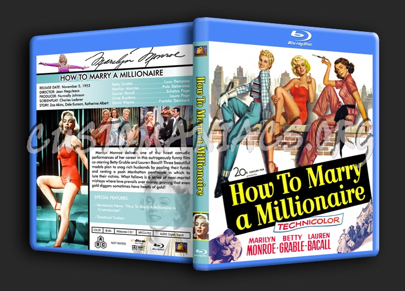 How To Marry A Millionaire blu-ray cover