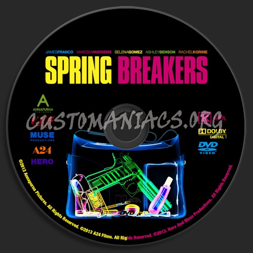 Spring Breakers dvd label