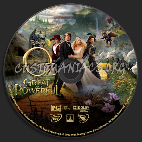 Oz The Great And Powerful dvd label