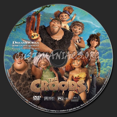 The Croods dvd label