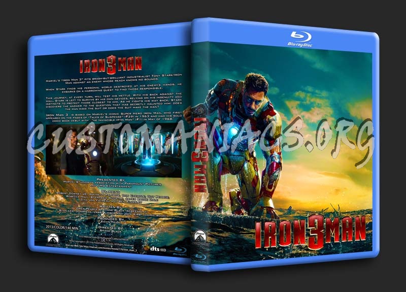 Iron Man 3 blu-ray cover