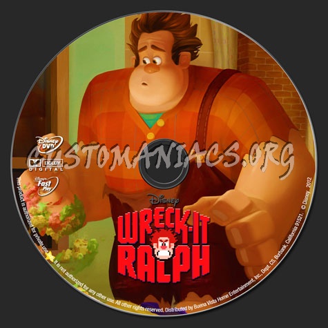 Wreck it Ralph dvd label