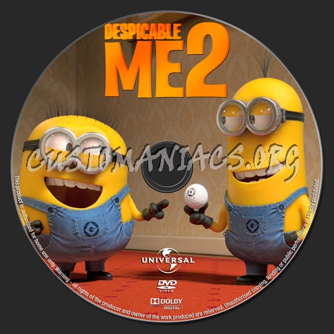 Despicable Me 2 dvd label