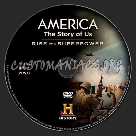 America The Story of Us: Rise of a Superpower dvd label
