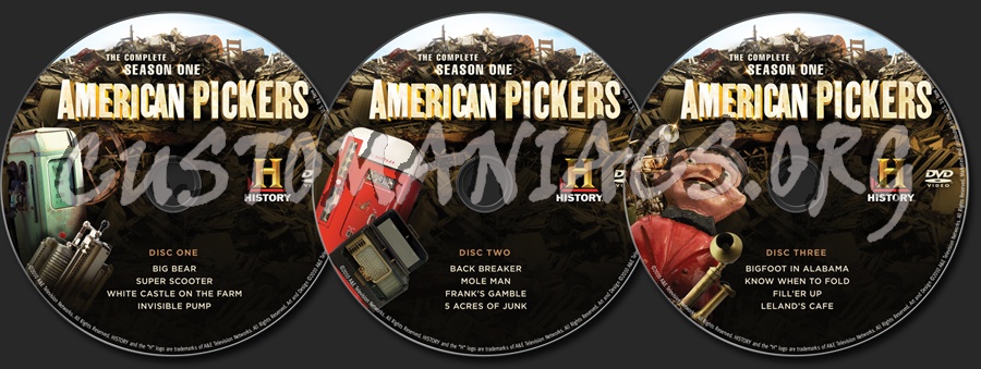 American Pickers Season 1 dvd label