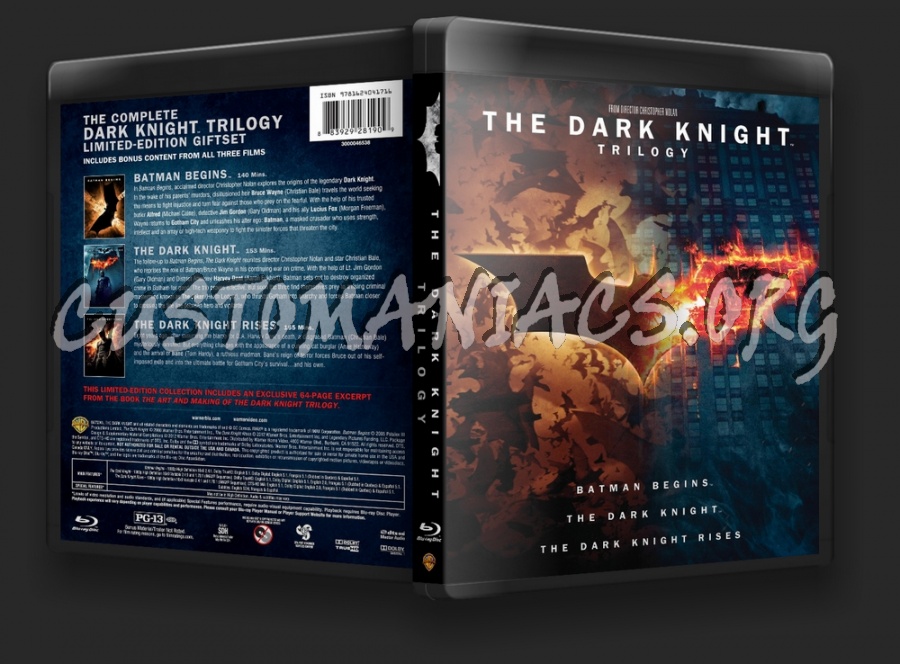 The Dark Knight Trilogy blu-ray cover