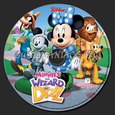 Mickey Mouse Clubhouse Minnie's The Wizard Of Dizz dvd label