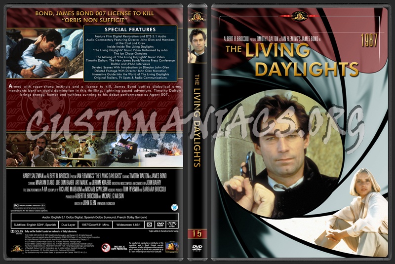 James Bond (007) Collection The Living Daylights (15) dvd cover