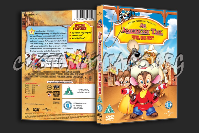 An American Tail Fievel Goes West dvd cover