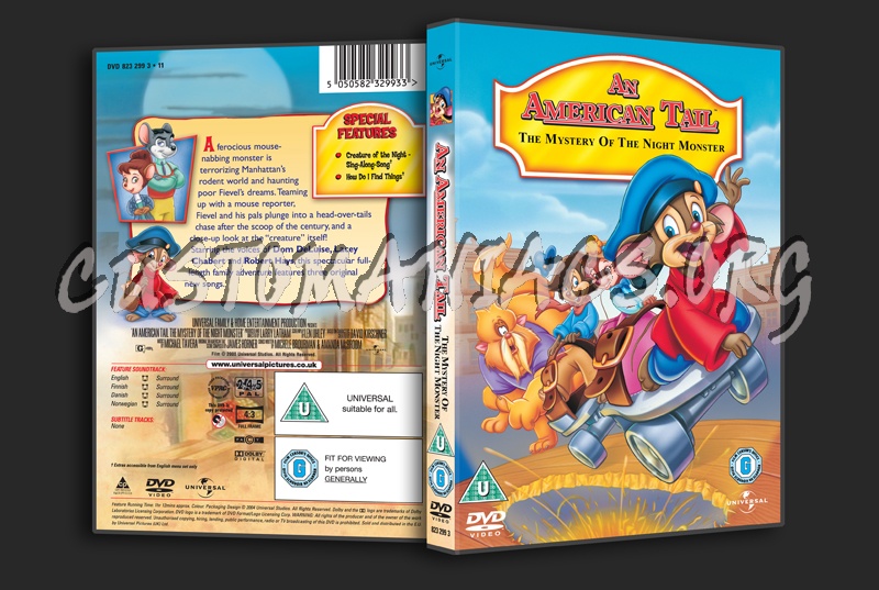 An American Tail The Mystery of the Night Monster dvd cover