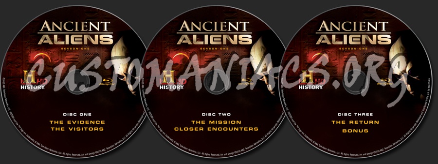Ancient Aliens Season 1 blu-ray label
