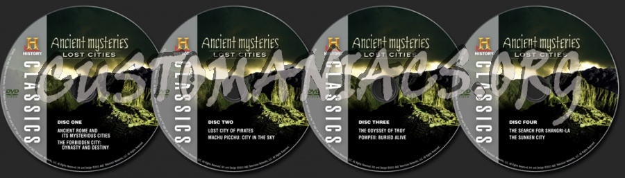 Ancient Mysteries: Lost Cities dvd label