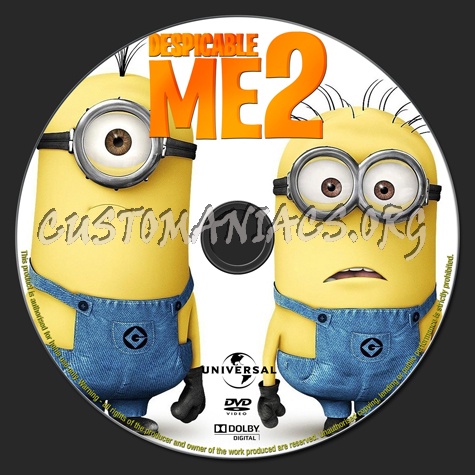 Despicable Me 2 dvd label