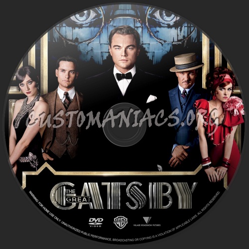 The Great Gatsby dvd label