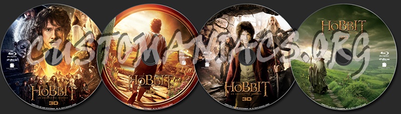 The Hobbit: An Unexpected Journey (3D) blu-ray label