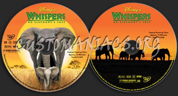Whispers: An Elephant's Tale dvd label