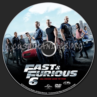 Fast & Furious 6 dvd label