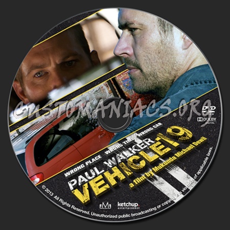 Vehicle 19 dvd label