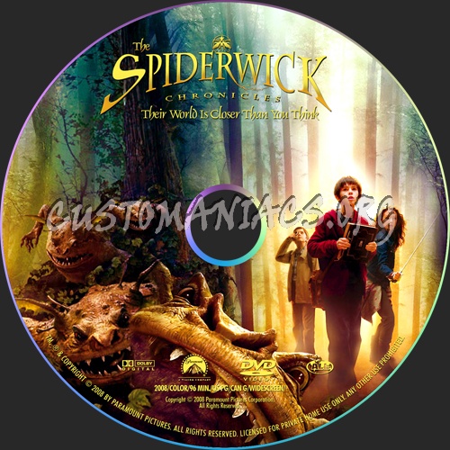 Spiderwick Chronicles, The dvd label