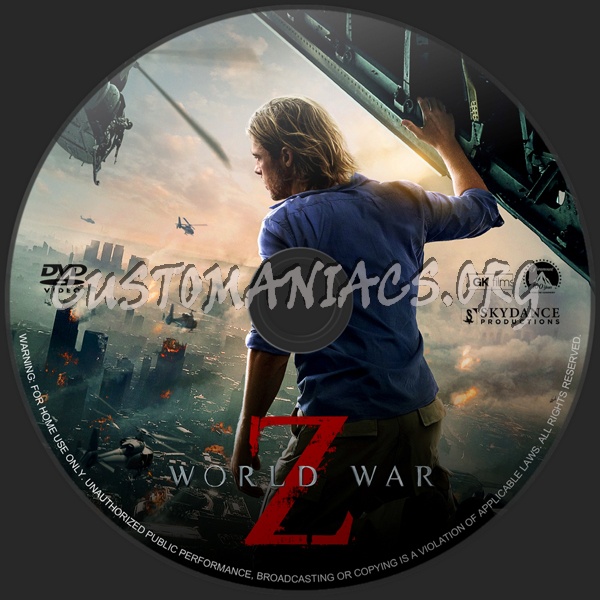 World War Z dvd label